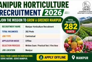 Manipur Horticulture Recruitment 2026 for 282 Posts