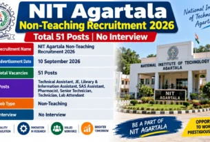 NIT Agartala Non-Teaching Recruitment 2026 for 51 Posts